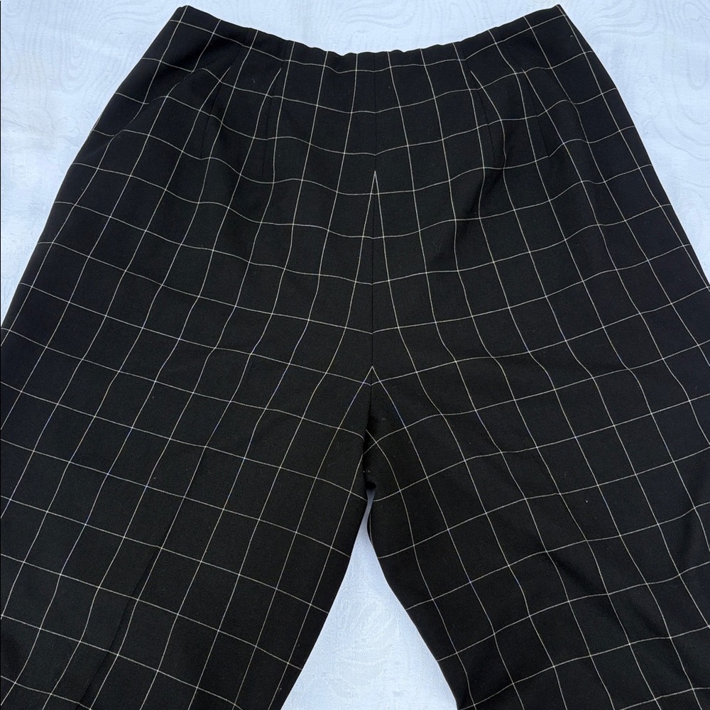 Talbots Black Grid Pattern Pants - image 6
